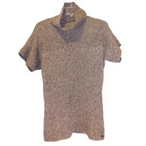 Columbia Brown Short Sleeve Cowl Neck Sweater Size M